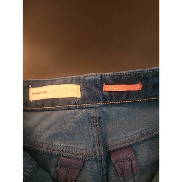 Anthropologie PILCRO high rise skinny corduroy size 25 blue/green - Picture 7 of 7
